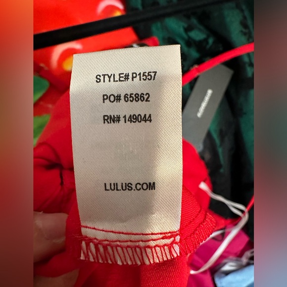 NWT LULUS Cherry Red Criss Cross Bodice Cutout Surplice Wide Leg Jumpsuit - Picture 11 of 13